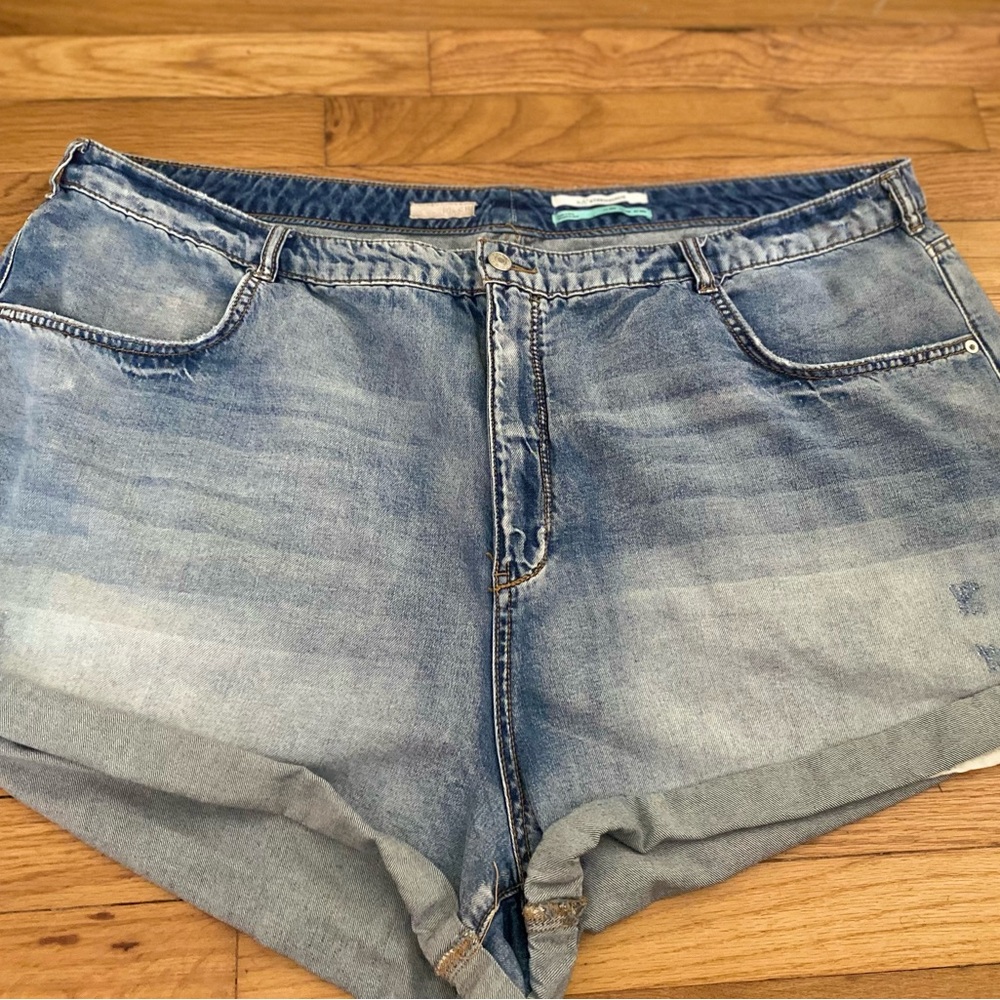 Anthropologie Pilcro Blue High-Waisted Jean Shorts